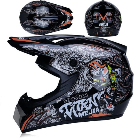 Full Face Motobiker Helmet Classic Bicycle MTB DH Racing Helmet Motocross